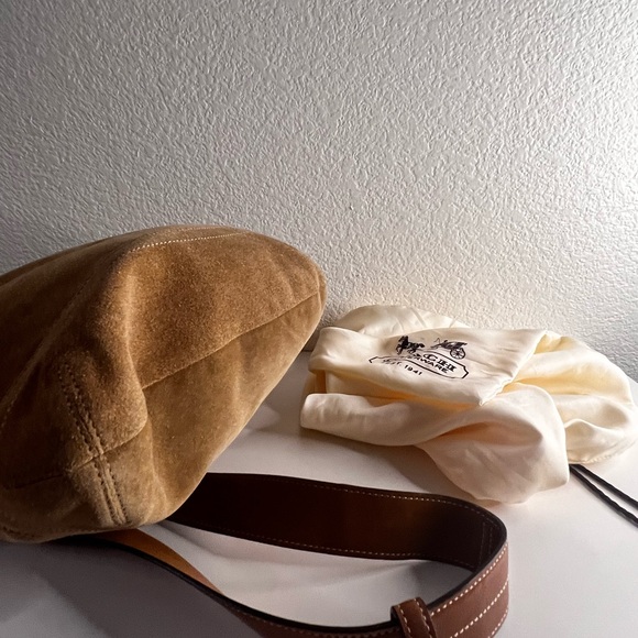 Coach Tan Suede Shoulder Bag - Picture 3 of 7